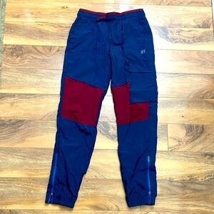 Russell sweat pants track pants zippers pockets size XXL 18 Boys Navy, Burgundy